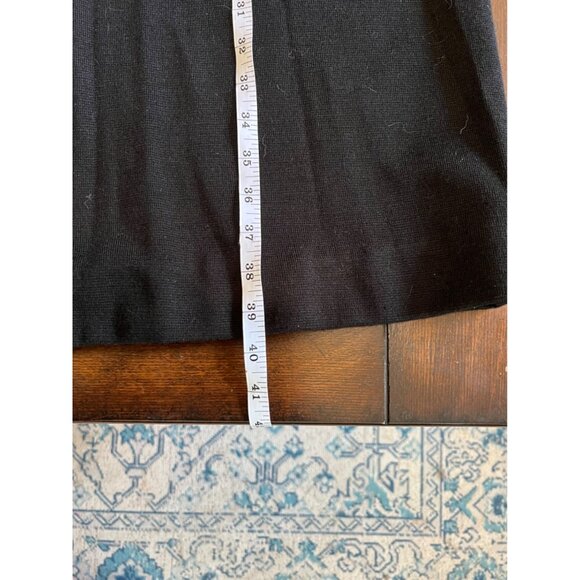 Vintage 80's Arthur Kohler Black Long Sleeve Knee Length Wool Blend Dress Size 1 - Picture 9 of 11